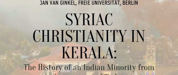 Talk by Jan Van Ginkel at UniOr on Syriac Christianity in Kerala